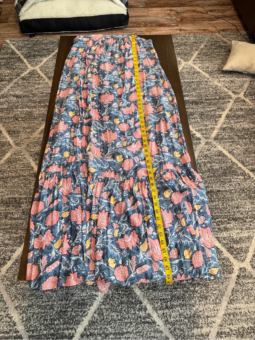 LOFT Floral Maxi Dress in Blue, Pink, and Yellow - Picture 2 of 6